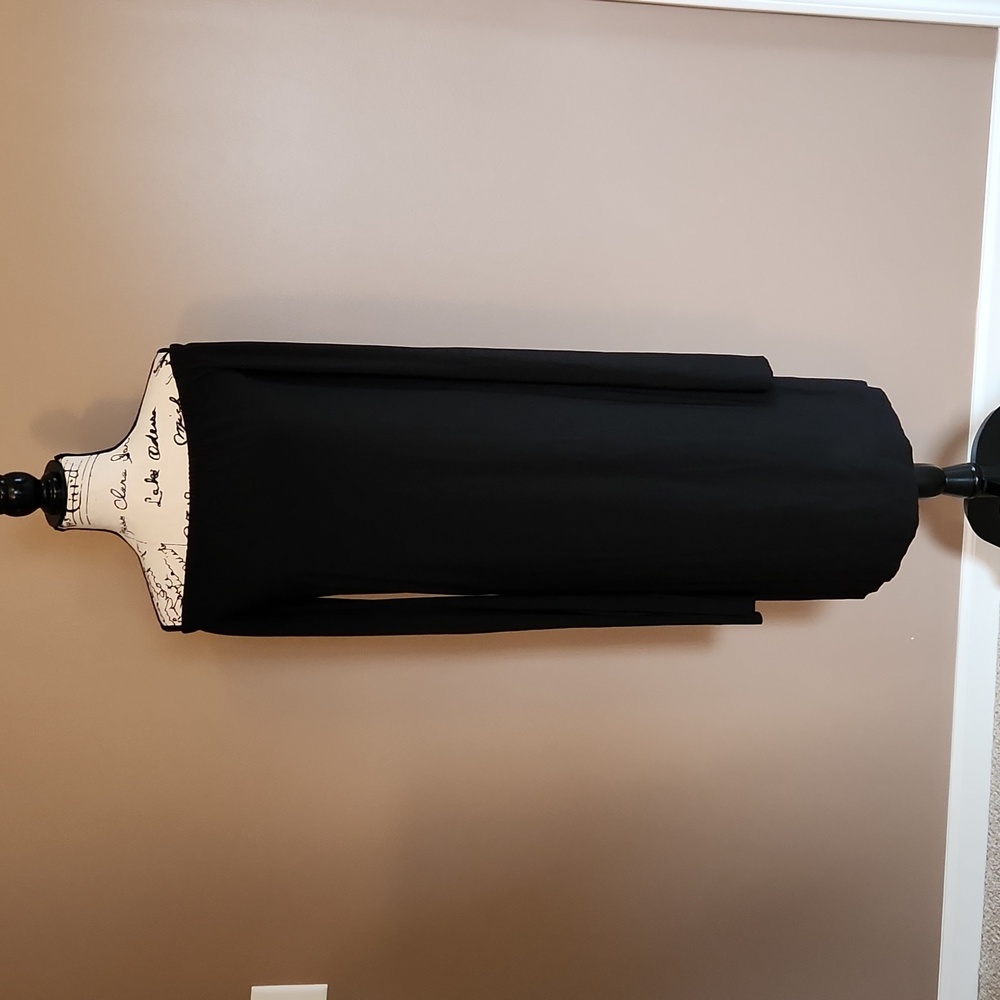 (NWT) Little black dress with dramatic sleeves.